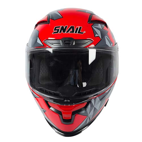 CASCO SNAIL FF871 DOBLE VISOR RED/GREY S
