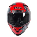 CASCO SNAIL FF871 DOBLE VISOR RED/GREY M
