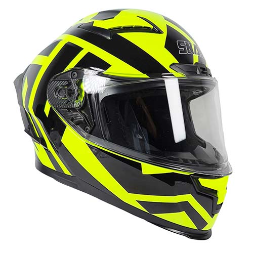 CASCO SNAIL FF871 DOBLE VISOR FLUO YELLOW/BLACK L