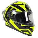 CASCO SNAIL FF871 DOBLE VISOR FLUO YELLOW/BLACK L