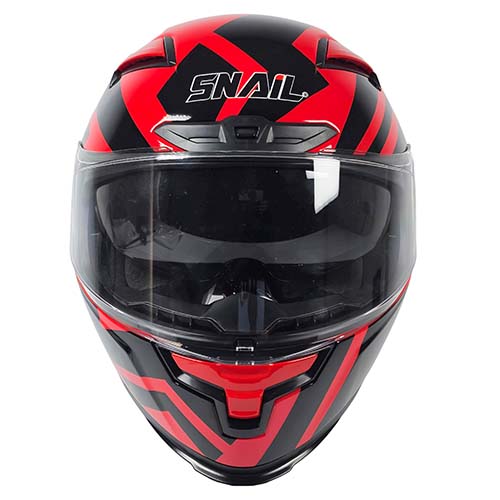CASCO SNAIL FF871 DOBLE VISOR RED/BLACK S