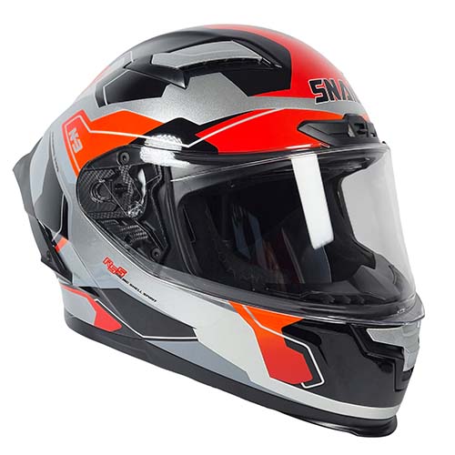 CASCO SNAIL FF871 DOBLE VISOR SILVER/ORANGE S