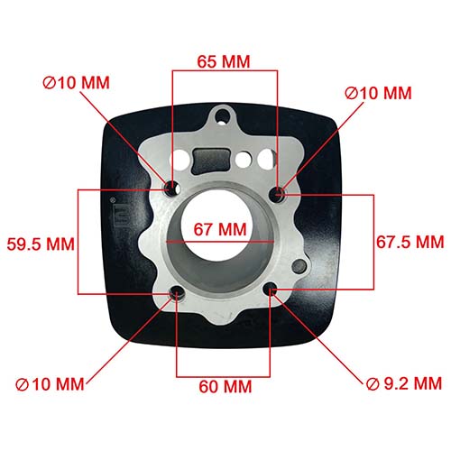 KIT CILINDRO + PISTON MOTOMEL SKUA 200/MOTORES CHINOS 200CC (67mm) STD