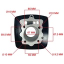 KIT CILINDRO + PISTON MOTOMEL SKUA 200/MOTORES CHINOS 200CC (67mm) STD