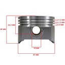 KIT CILINDRO + PISTON MOTOMEL SKUA 200/MOTORES CHINOS 200CC (67mm) STD