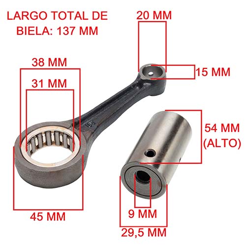BIELA COMP. HONDA STORM 125/CG125/MOD. 83 (103.5x15) STD