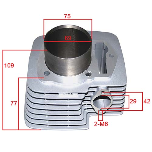 KIT CILINDRO + PISTON MOTOMEL DAKAR 200/SKUA 250 CADENERA (69mm) STD
