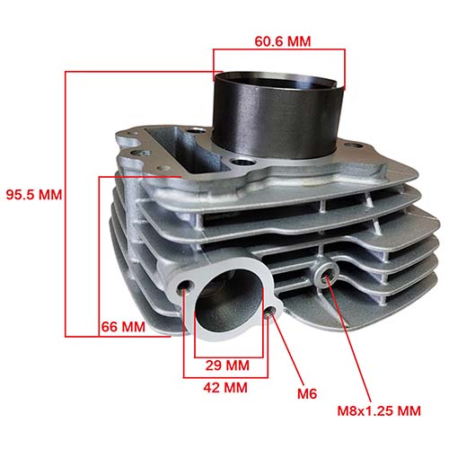 KIT CILINDRO + PISTON BAJAJ BOXER 150 (56mm) STD