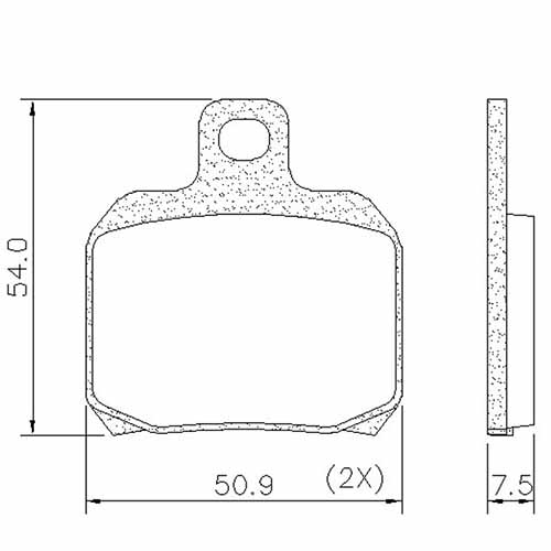 PASTILLA DE FRENO BENELLI TNT 600 / 600GT TRAS FRASLE (FMPD00955)