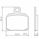 PASTILLA DE FRENO BENELLI TNT 600 / 600GT TRAS FRASLE (FMPD00955)