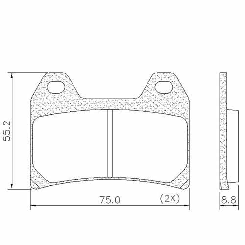 PASTILLA DE FRENO BENELLI TRK 502 FRASLE (FMPD01003)