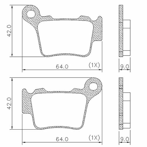 PASTILLA DE FRENO BMW G 450 X TRAS FRASLE (FMPD00915)