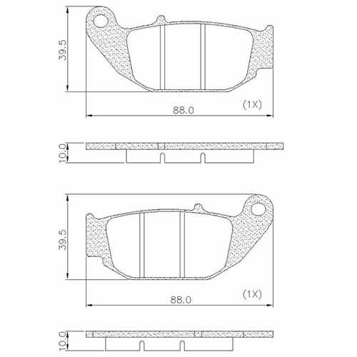 PASTILLA DE FRENO HONDA CB 190R TRAS FRASLE (FMPD00953)