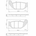 PASTILLA DE FRENO HONDA CB 190R TRAS FRASLE (FMPD00953)