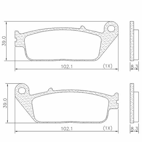 PASTILLA DE FRENO HONDA CB250 TWISTER DEL FRASLE (FMPD00870)