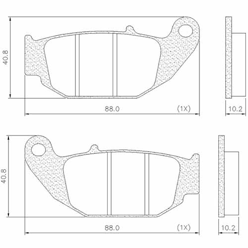 PASTILLA DE FRENO HONDA CB250 TWISTER TRAS FRASLE (FMPD00894)