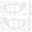 PASTILLA DE FRENO HONDA CB250 TWISTER TRAS FRASLE (FMPD00894)