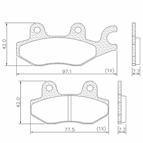 PASTILLA DE FRENO HONDA CBX250 TWISTER FRASLE (FMPD00861)