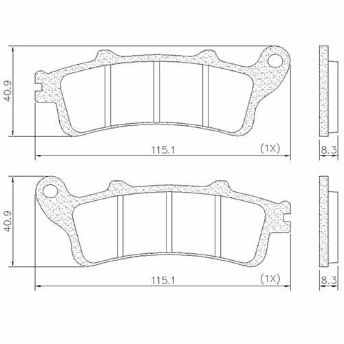 PASTILLA DE FRENO HONDA GOLDWING GL 1800 TRAS FRASLE (FMPD00914)