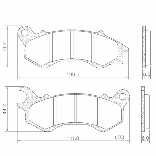 PASTILLA DE FRENO HONDA PCX 150 DEL FRASLE (FMPD00972)