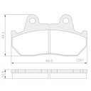 PASTILLA DE FRENO HONDA TRANSALP 650 DEL FRASLE (FMPD00856)