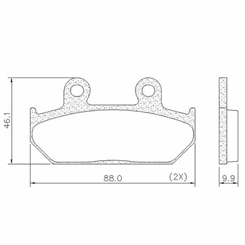 PASTILLA DE FRENO HONDA TRANSALP XL600V DEL FRASLE (FMPD00942)