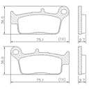 PASTILLA DE FRENO KAWASAKI KX250F TRAS FRASLE (FMPD00940)