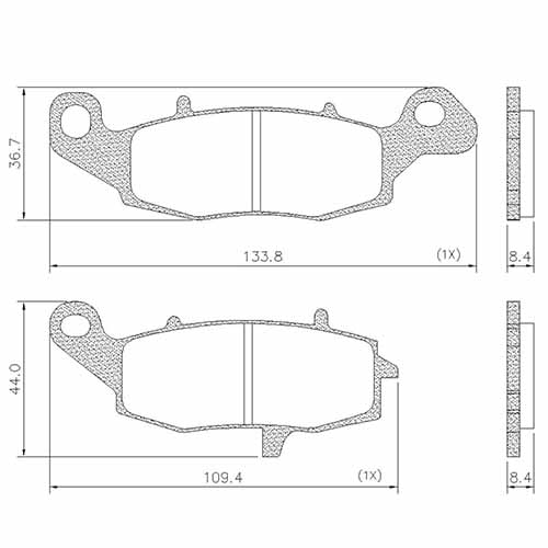 PASTILLA DE FRENO KAWASAKI VULCAN 900 DEL FRASLE (FMPD00878)