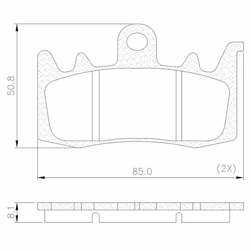 PASTILLA DE FRENO KAWASAKI Z 900 DEL FRASLE (FMPD00952)