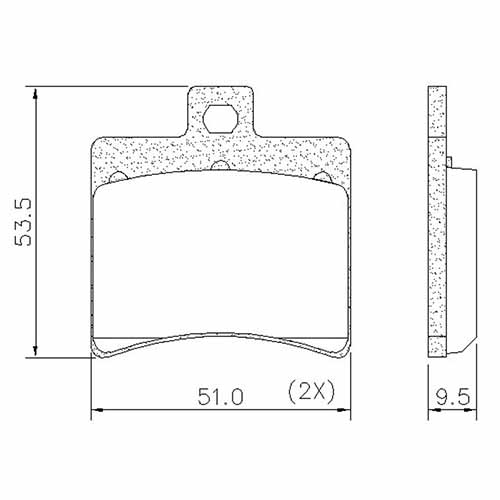 PASTILLA DE FRENO KEEWAY TARGET 125 TRAS FRASLE (FMPD00957)