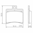 PASTILLA DE FRENO KEEWAY TARGET 125 TRAS FRASLE (FMPD00957)