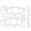 PASTILLA DE FRENO KYMCO XCITING 500 TRAS FRASLE (FMPD01012)