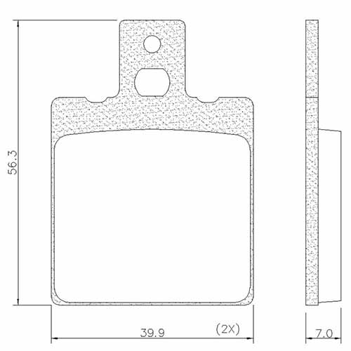 PASTILLA DE FRENO MOTO GUZZI NEVADA CLASSIC 750 FRASLE (FMPD00965)