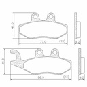 PASTILLA DE FRENO PIAGGIO BEVERLY 300S DEL FRASLE (FMPD00964)