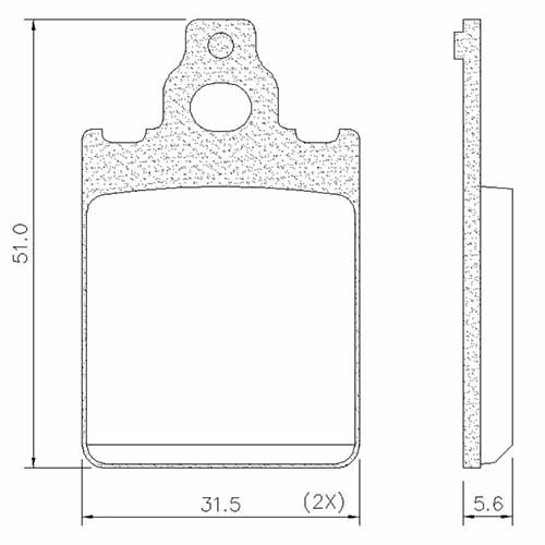 PASTILLA DE FRENO PIAGGIO VESPA PX-150 E DEL FRASLE (FMPD00963)