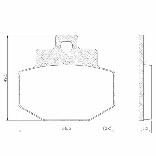 PASTILLA DE FRENO PIAGGIO VESPA VXL 300 TRA FRASLE (FMPD00986)