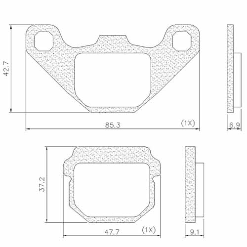 PASTILLA DE FRENO SUZUKI GN 125F FRASLE (FMPD00874)