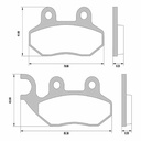 PASTILLA DE FRENO SYM CROX 125 DEL FRASLE (FMPD00931)