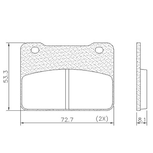 PASTILLA DE FRENO SYM MAXSYM 600 DEL FRASLE (FMPD01009)