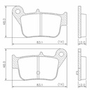 PASTILLA DE FRENO SYM MAXSYM 600 TRAS FRASLE (FMPD01010)