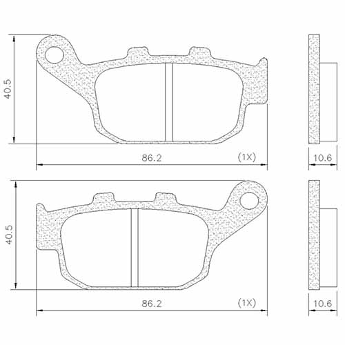 PASTILLA DE FRENO YAMAHA FZ16 / FI TRAS FRASLE (FMPD00884)