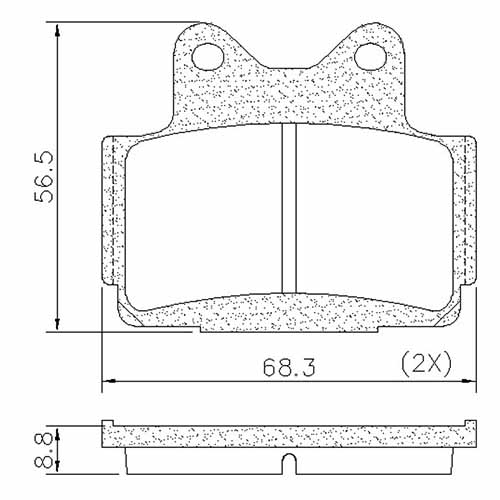 PASTILLA DE FRENO YAMAHA FZR600 TRAS FRASLE (FMPD00912)