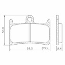 PASTILLA DE FRENO YAMAHA MT 09 DEL FRASLE (FMPD00985)