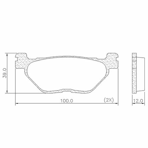 PASTILLA DE FRENO YAMAHA T-MAX TRAS FRASLE (FMPD01008)