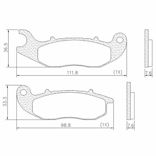 PASTILLA DE FRENO YAMAHA TENERE / NEW XTZ 250 LANDER DEL FRASLE (FMPD00898)