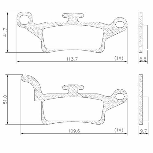 PASTILLA DE FRENO YAMAHA XC125 FRASLE (FMPD00939)