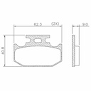 PASTILLA DE FRENO YAMAHA XTZ 250 LANDER TRAS FRASLE (FMPD00881)