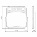 PASTILLA DE FRENO YAMAHA YZF 450 TRAS FRASLE (FMPD00911)