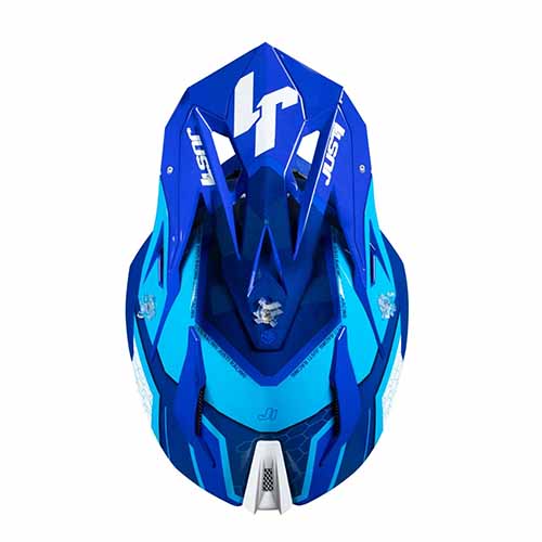 CASCO JUST1 J18 HEXA AZUL/ BLANCO GLOSS XL (CAJ0003XL)