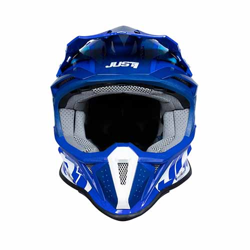 CASCO JUST1 J18 HEXA AZUL/ BLANCO GLOSS XS (CAJ0003XS)